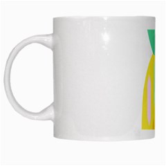 Pineapple Fruite Yellow Triangle Pink White White Mugs