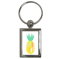 Pineapple Fruite Yellow Triangle Pink White Key Chains (rectangle) 