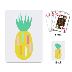 Pineapple Fruite Yellow Triangle Pink White Playing Card