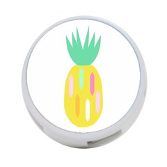 Pineapple Fruite Yellow Triangle Pink White 4-port Usb Hub (one Side)