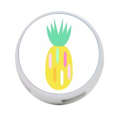 Pineapple Fruite Yellow Triangle Pink White 4-port Usb Hub (two Sides) 