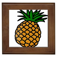 Pineapple Fruite Yellow Green Orange Framed Tiles