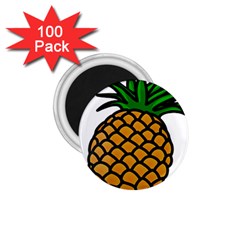 Pineapple Fruite Yellow Green Orange 1 75  Magnets (100 Pack) 