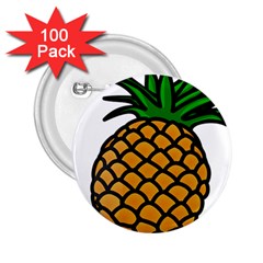 Pineapple Fruite Yellow Green Orange 2 25  Buttons (100 Pack) 