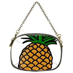 Pineapple Fruite Yellow Green Orange Chain Purses (two Sides)  by Mariart