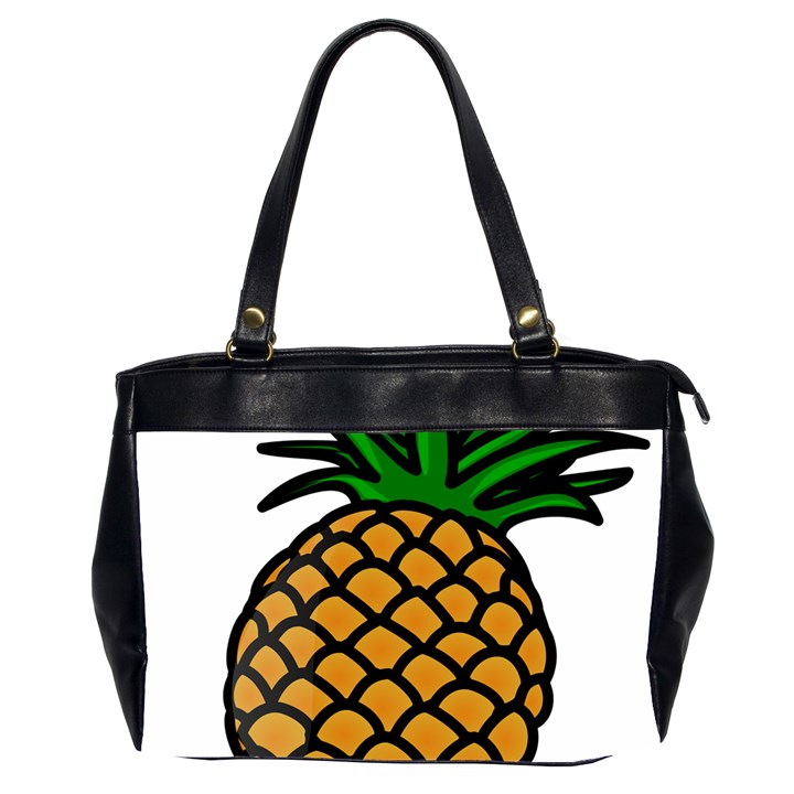 Pineapple Fruite Yellow Green Orange Office Handbags (2 Sides) 