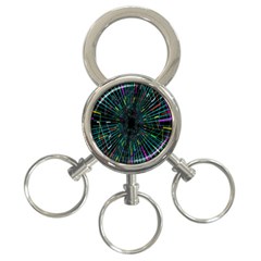 Colorful Geometric Electrical Line Block Grid Zooming Movement 3-ring Key Chains by Mariart