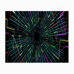 Colorful Geometric Electrical Line Block Grid Zooming Movement Small Glasses Cloth (2-side) by Mariart