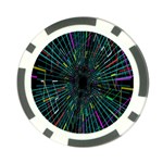 Colorful Geometric Electrical Line Block Grid Zooming Movement Poker Chip Card Guard (10 pack) Front