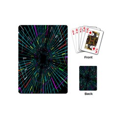 Colorful Geometric Electrical Line Block Grid Zooming Movement Playing Cards (mini) 