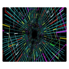 Colorful Geometric Electrical Line Block Grid Zooming Movement Double Sided Flano Blanket (small)  by Mariart