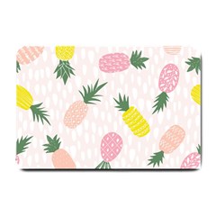Pineapple Rainbow Fruite Pink Yellow Green Polka Dots Small Doormat 