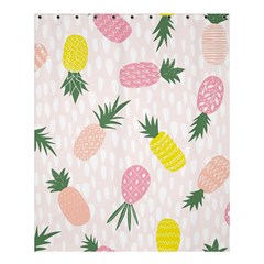 Pineapple Rainbow Fruite Pink Yellow Green Polka Dots Shower Curtain 60  X 72  (medium) 