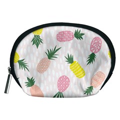 Pineapple Rainbow Fruite Pink Yellow Green Polka Dots Accessory Pouches (medium)  by Mariart