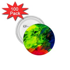 Neon Rainbow Green Pink Blue Red Painting 1 75  Buttons (100 Pack) 