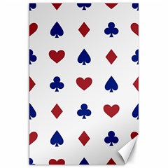 Playing Cards Hearts Diamonds Canvas 20  X 30   by Mariart