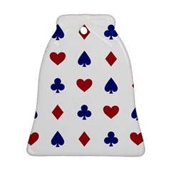 Playing Cards Hearts Diamonds Ornament (bell)