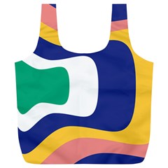 Rainbow Pink Yellow Bluw Green Rainbow Full Print Recycle Bags (l) 