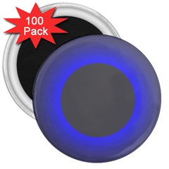 Pure Energy Black Blue Hole Space Galaxy 3  Magnets (100 Pack) by Mariart