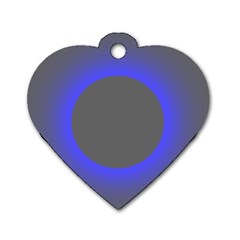 Pure Energy Black Blue Hole Space Galaxy Dog Tag Heart (one Side) by Mariart