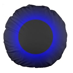 Pure Energy Black Blue Hole Space Galaxy Large 18  Premium Round Cushions by Mariart