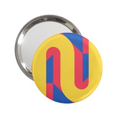 Rainbow Sign Yellow Red Blue Retro 2 25  Handbag Mirrors