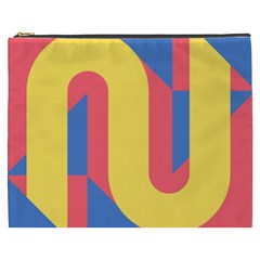Rainbow Sign Yellow Red Blue Retro Cosmetic Bag (xxxl) 