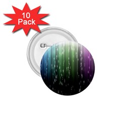Numerical Animation Random Stripes Rainbow Space 1 75  Buttons (10 Pack)