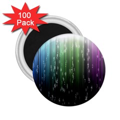 Numerical Animation Random Stripes Rainbow Space 2 25  Magnets (100 Pack)  by Mariart