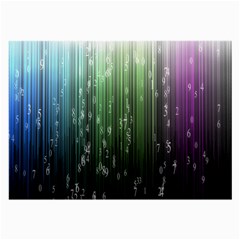 Numerical Animation Random Stripes Rainbow Space Large Glasses Cloth (2-side) by Mariart