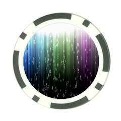 Numerical Animation Random Stripes Rainbow Space Poker Chip Card Guard