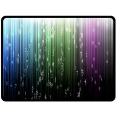 Numerical Animation Random Stripes Rainbow Space Fleece Blanket (large) 