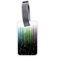 Numerical Animation Random Stripes Rainbow Space Luggage Tags (one Side)  by Mariart