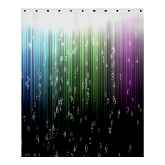 Numerical Animation Random Stripes Rainbow Space Shower Curtain 60  X 72  (medium) 
