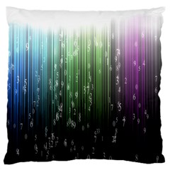 Numerical Animation Random Stripes Rainbow Space Standard Flano Cushion Case (one Side) by Mariart