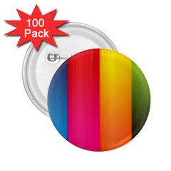 Rainbow Stripes Vertical Lines Colorful Blue Pink Orange Green 2 25  Buttons (100 Pack)  by Mariart