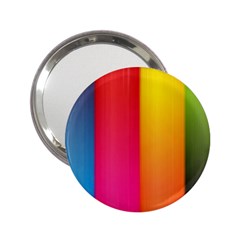 Rainbow Stripes Vertical Lines Colorful Blue Pink Orange Green 2 25  Handbag Mirrors by Mariart