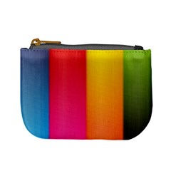 Rainbow Stripes Vertical Lines Colorful Blue Pink Orange Green Mini Coin Purses by Mariart