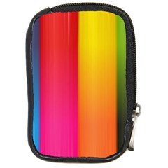 Rainbow Stripes Vertical Lines Colorful Blue Pink Orange Green Compact Camera Cases