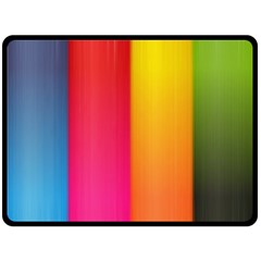 Rainbow Stripes Vertical Lines Colorful Blue Pink Orange Green Double Sided Fleece Blanket (large)  by Mariart