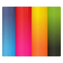 Rainbow Stripes Vertical Lines Colorful Blue Pink Orange Green Double Sided Flano Blanket (small) 