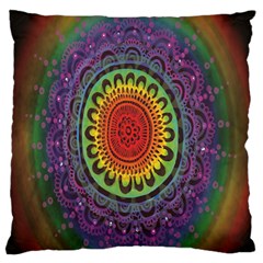 Rainbow Mandala Circle Standard Flano Cushion Case (two Sides)