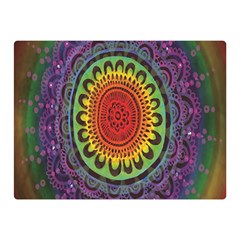 Rainbow Mandala Circle Double Sided Flano Blanket (mini)  by Mariart