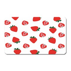 Red Fruit Strawberry Pattern Magnet (rectangular)