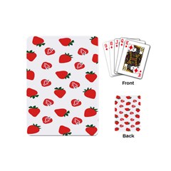 Red Fruit Strawberry Pattern Playing Cards (mini)  by Mariart