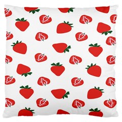 Red Fruit Strawberry Pattern Large Cushion Case (one Side)