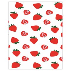 Red Fruit Strawberry Pattern Drawstring Bag (small)