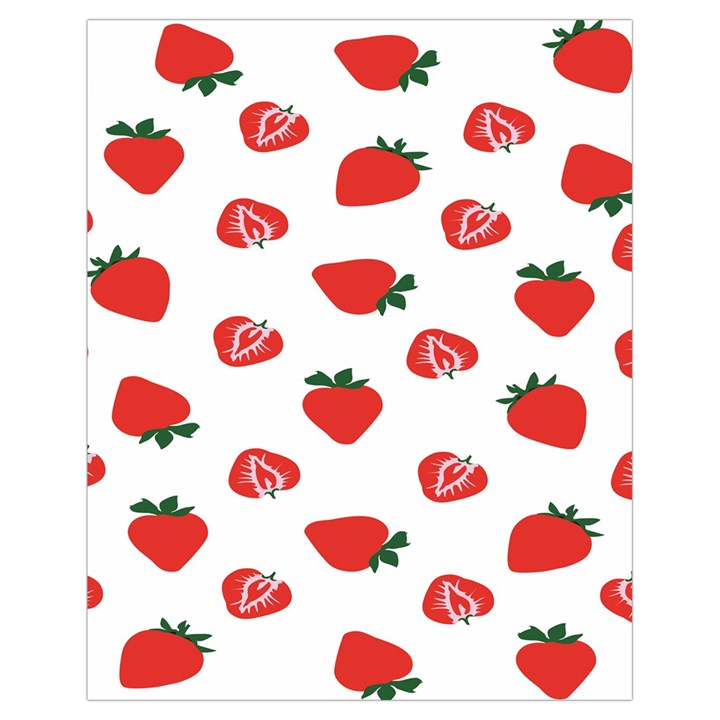 Red Fruit Strawberry Pattern Drawstring Bag (Small)