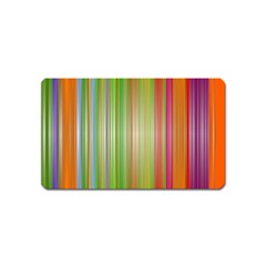 Rainbow Stripes Vertical Colorful Bright Magnet (name Card)