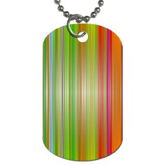 Rainbow Stripes Vertical Colorful Bright Dog Tag (one Side) by Mariart